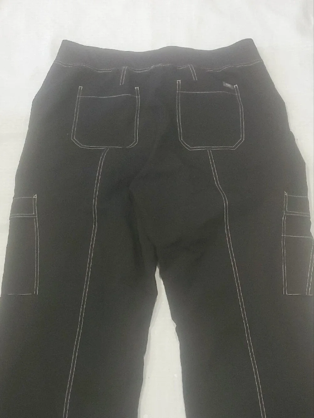 Figs Black  Unisex Wide-Leg Cargo Pants Size XXL